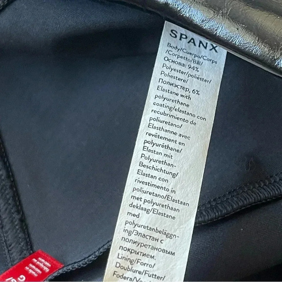 Spanx Womens Large Faux Patent Leather Leggings - Picture 11 of 13